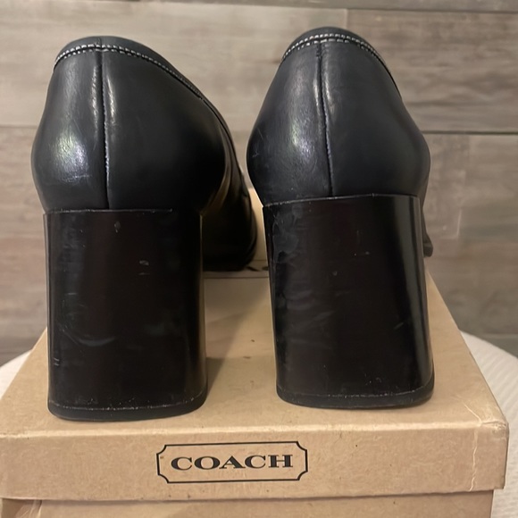 Coach Fiona Calf Navy Size 8.5 - Picture 3 of 7